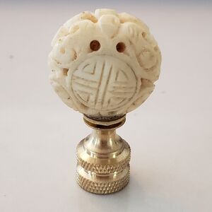Finial, Carved Faux Ivory